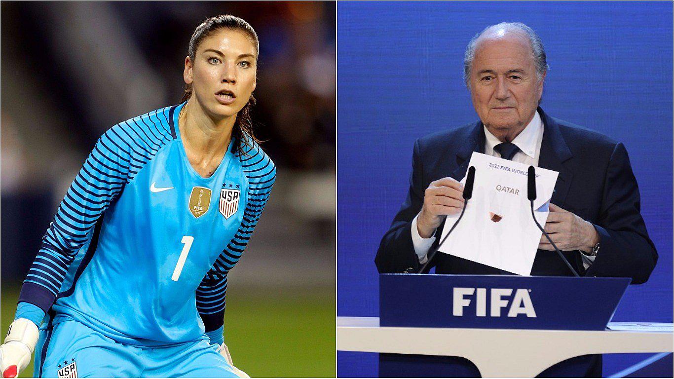 ​Arquera Hope Solo acusó a Joseph Blatter de agresión sexual