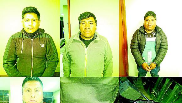 Cuatro acusados de integrar peligrosa banda pasarán 18 meses presos en Huancané
