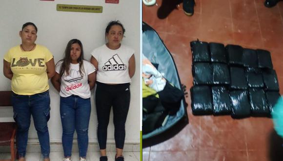 Las extranjeras Soley María Usuga San Martín, Emmary Dayan Fuentes  López, y la peruana Neyva Luz Manihuari Cahuaza viajaban como pasajeras en un carro donde fueron intervenidas por personal policial.