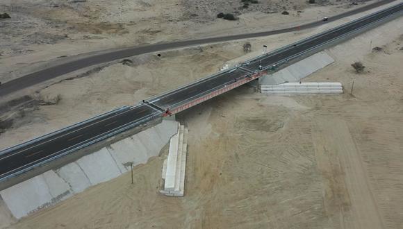 Se demandó una inversión de cerca de S/140 millones en las obras de reconstrucción, que incluyeron la implementación de los puentes Sechura y Vicus. (Foto: MTC)