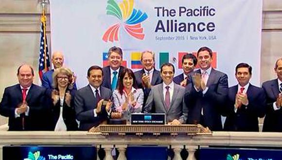 ​Ministros de la Alianza del Pacífico dieron campanazo en apertura de operaciones en la Bolsa de Nueva York