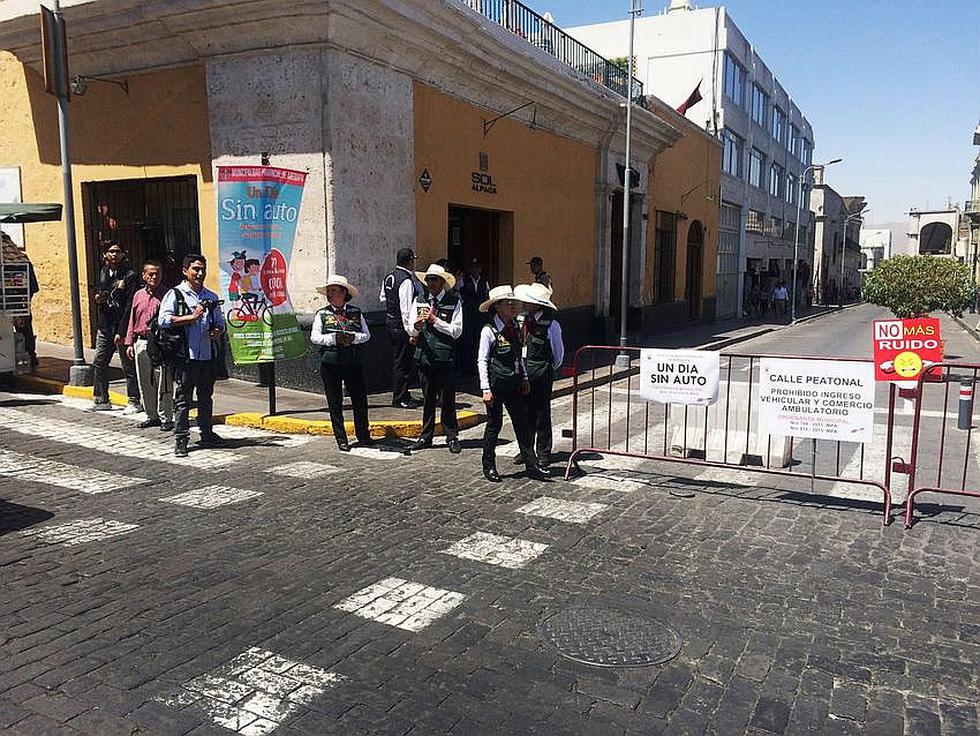 “Un día sin auto” redujo contaminación en 5% en el Centro Histórico de Arequipa (FOTOS)