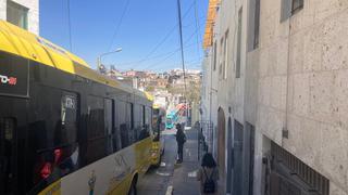 EN VIVO Unidades del SIT generan caos vehicular en los alrededores de la Plaza de Armas de Arequipa