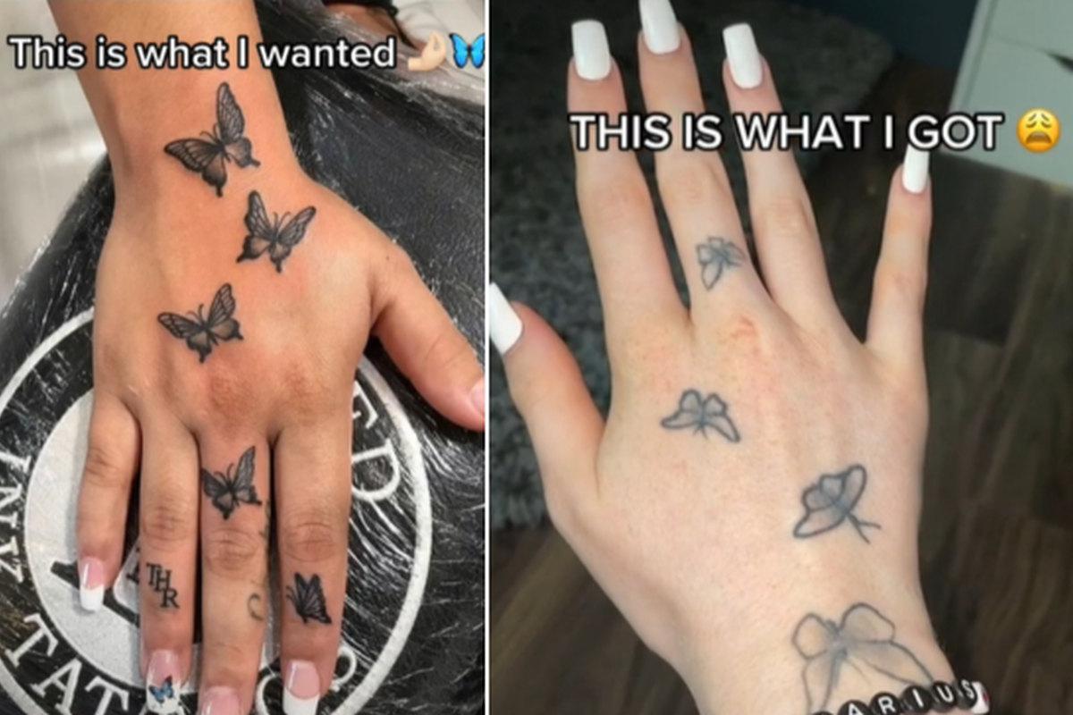 Video viral | La decepción de una mujer que pagó por tatuajes de mariposas  y no obtuvo el resultado deseado | Estados Unidos | USA | EEUU | Tendencias  | Trending |