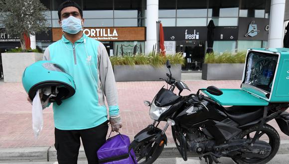 Decano del Colegio Médico: “Repartidores motorizados podrían ser agentes de contagio del COVID-19. (Foto: AFP)