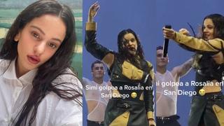 ¿Cómo reaccionó Rosalía luego de ser golpeada por un fan con un ramo de flores en pleno show en vivo? | VIDEO  
