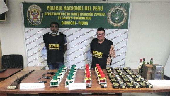 Un peruano y un ecuatoriano fueron intervenidos por la Policía, cerca al peaje de la ciudad de Sullana.