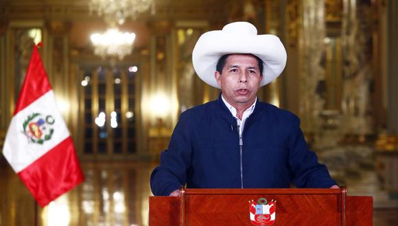 Pedro Castillo anunció una recomposición del Gabinete Ministerial en su Mensaje a la Nación del pasado viernes. (Foto: Presidencia)