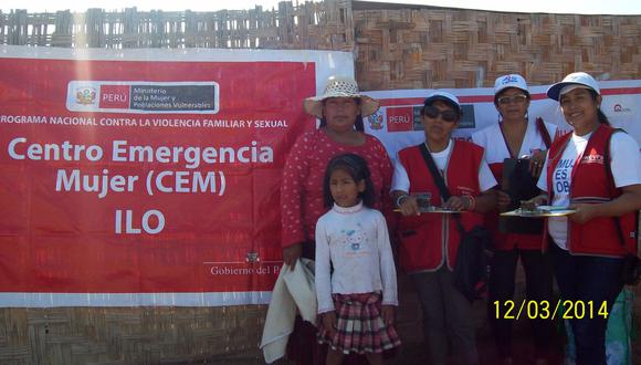 Centro de Emergencia Mujer visita 110 hogares