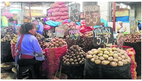 ​Precio de la papa sigue en picada en mercados de Huancayo