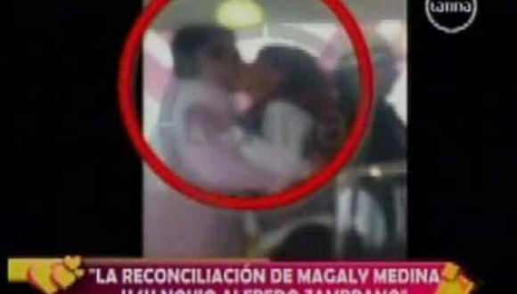 Video: ¿Reconciliación? Magaly Medina y Alfredo Zambrano se besan en público 