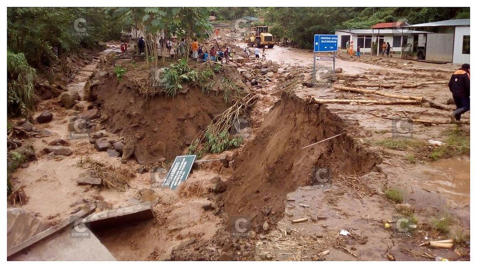 Lluvias y deslizamientos de tierra provocan cierre de carretera en Selva Central (VIDEO)