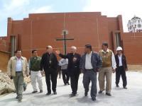 Cardenal Cipriani inspecciona obras de iglesia San Clemente de Pisco