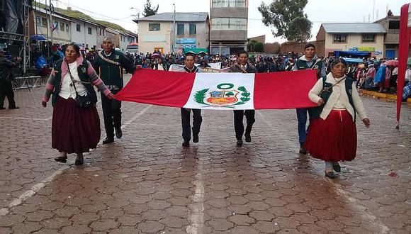 Dsitrito de Orurillo celebró su 141 aniversario por todo lo alto