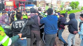 Por daños y bloqueos, policías detienen a veinte manifestantes en Huancayo 