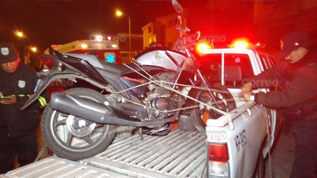 Camaná: Motociclista se despista en AA.HH. Villa Don Jorge 