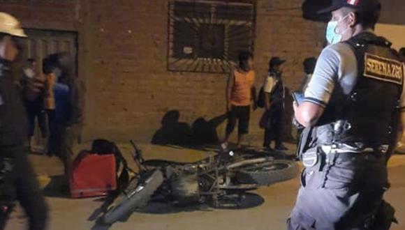 Asesinan a balazos a repartidor de delivery en El Porvenir, La Libertad. (Foto: Seguridad Ciudadana de El Porvenir)
