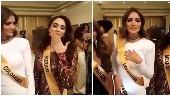 Facebook: reina de belleza estuvo distraída en saludo protocolar (VIDEO)