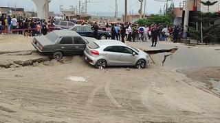 Chancay: Preciso instante del hundimiento en la zona de Peralvillo (VIDEO) 