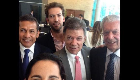 Ollanta Humala y Mario Vargas Llosa se tomaron un selfie