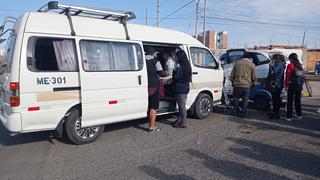 Tacna: Tres heridos en choque de combi escolar y mototaxi