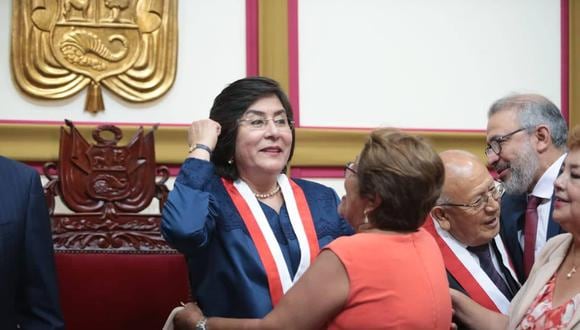 Marianella Ledesma asumió presidencia del TC: se lo dedico a las mujeres peruanas. Foto: Giuliano Buiklece