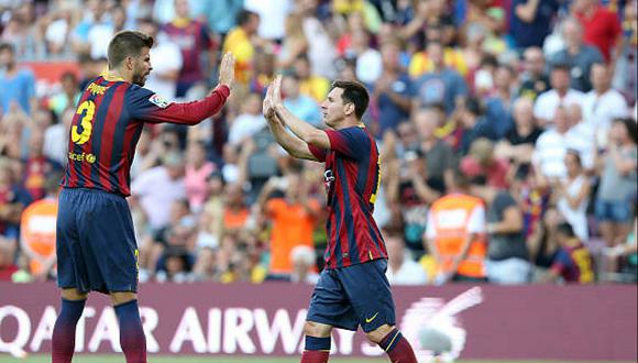 Lionel Messi y Gerard Pique enfrentados en vestuario de Barcelona.