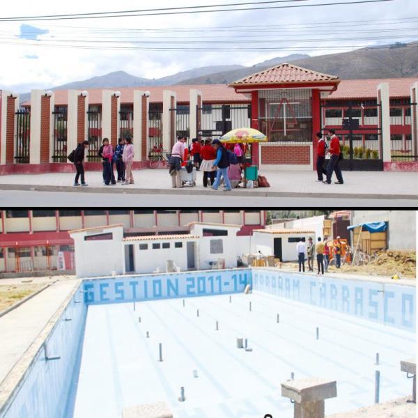 Construcción de piscina de colegio se incrementa en 50%