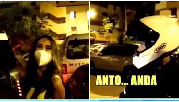 Melissa Paredes y su contundente orden a Anthony Aranda al ver las cámaras. (Fuente: Captura ATV)