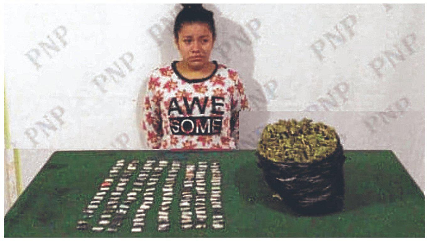 Sorprenden a jovencita con un kilo de marihuana en su vivienda