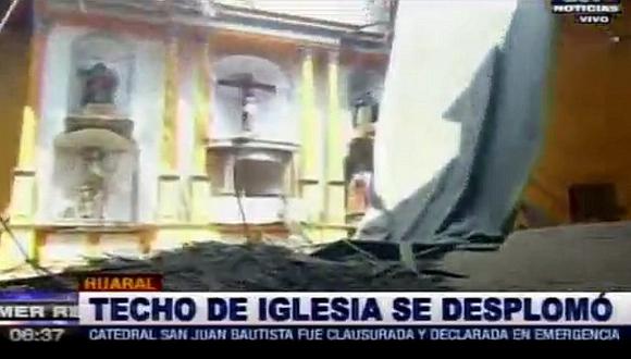 ​Huacho: Techo de catedral San Juan Bautista se desploma tras sismos