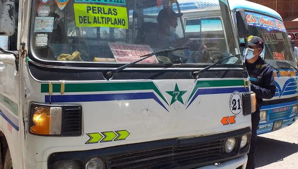 Vehículo de la línea 7 de placa V4Z-071, conducido por Jacinto Mamani. (Foto: Difusión)