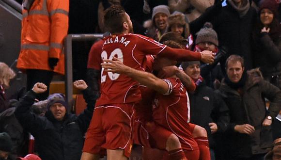 Premier League: Liverpool goleó 4-1 al Swansea y terminó el 2014 con una sonrisa