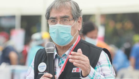 El ministro de Salud, Óscar Ugarte, se pronunció tras la finalización de la segunda vacunatón contra el COVID-19. (Foto: GEC)