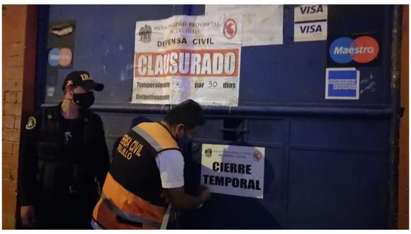 Durante operativo ejecutado por la Municipalidad Provincial de Trujillo, Policía Nacional del Perú y Prefectura Regional de La Libertad encontraron a los comensales sin mascarillas y aglomerados. (Foto: Municipalidad Provincial de Trujillo)