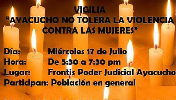Rechazan 'apoyo' a Adriano Pozo y convocan a vigilia "Ayacucho no tolera violencia contra las mujeres"