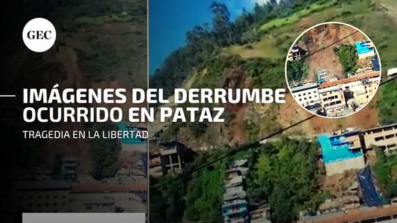 La Libertad: Images of the collapse of a hillside in Pataz that has left dozens of houses buried