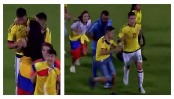El momento en que James Rodríguez huye de los hinchas que lo acosan en plena cancha [VIDEO]