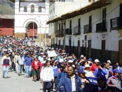 La Libertad: Se realiza paro en apoyo a rondero en Huamachuco