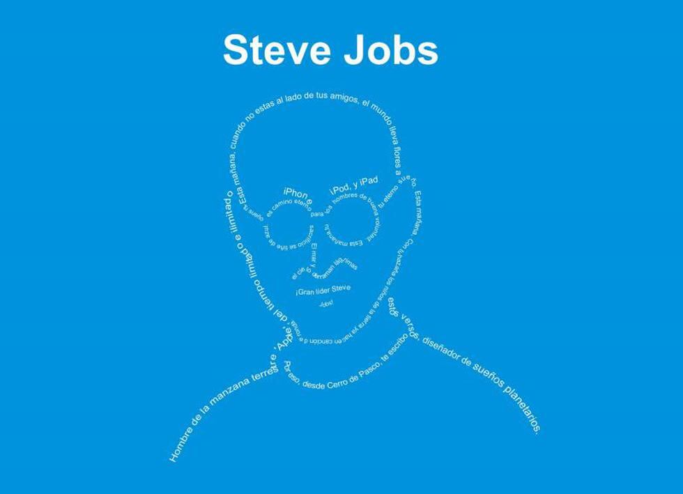 En caligramas recuerdan partida de Steven Jobs