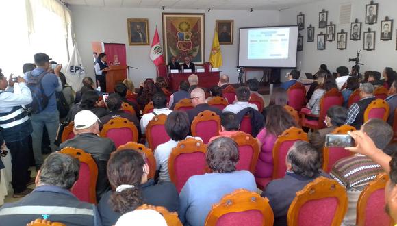 Municipio y EPS Tacna informaron hoy de licitación de moderna planta. (Foto: Adrian Apaza)