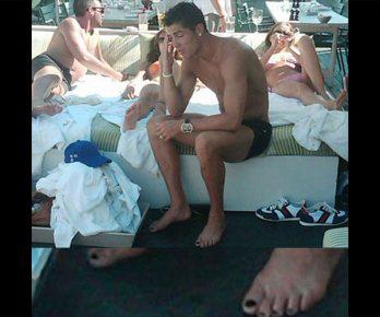 Captan a Cristiano Ronaldo con las uñas pintadas en piscina de Nueva York