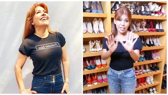 Magaly Medina impresiona a sus seguidores con su colección de zapatos (VIDEO)