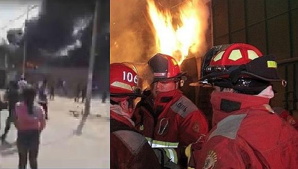 Se registra incendio en fábrica de Carabayllo (VIDEO)