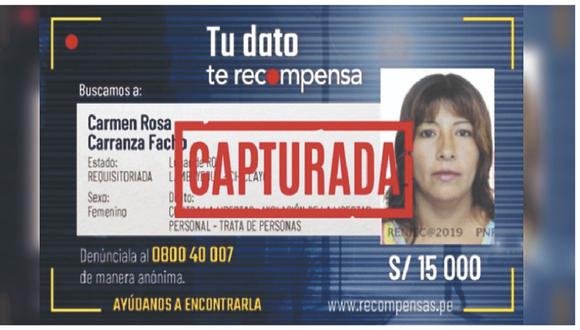 Carmen Rosa Carranza Facho tiene mandato de seis meses de prisión preventiva y será recluida en el penal de Puerto Pizarro.