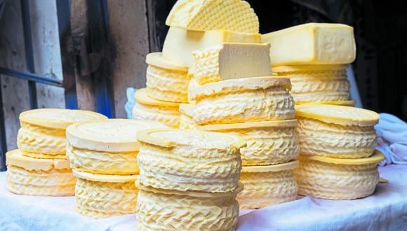 cheese at market in Cusco, Peru