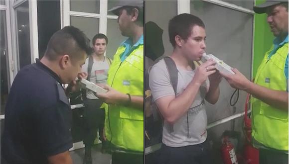 Policías de tránsito fueron separados por dar positivo en prueba de alcoholemia (VIDEO)