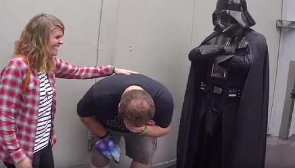 ​YouTube: Darth Vader dio emocionante noticia a este esposo