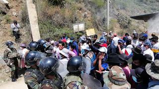 Pobladores se enfrentan a la policía para tomar Central Hidroeléctrica El Mantaro (VIDEO)