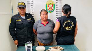 Tumbes: Cae una mujer con 1 kilo de PBC durante operativo en Pampa Grande